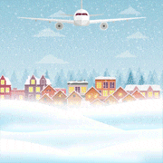 Family Christmas GIF xmas welcome home plane snow