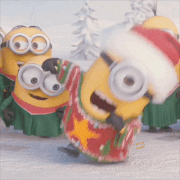 Minions Happy Christmas GIF