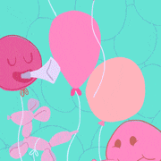 Happy Birthday balloon GIF Cake Bday