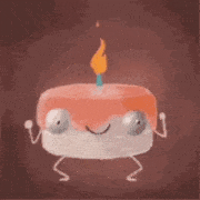 Happy Bday little Cake GIF Candles Birthday